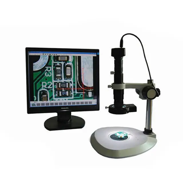 Microscópio estéreo digital com montagem c, função de zoom óptico integrada, DMVV3000C-TZ45 3.0mp,