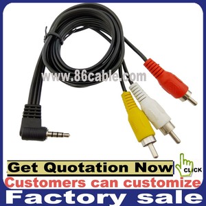 Personalizar <span class=keywords><strong>audio</strong></span> <span class=keywords><strong>video</strong></span> <span class=keywords><strong>3</strong></span>.<span class=keywords><strong>5mm</strong></span> <span class=keywords><strong>Jack</strong></span> a <span class=keywords><strong>3</strong></span> <span class=keywords><strong>cable</strong></span> RCA - Product Image 1