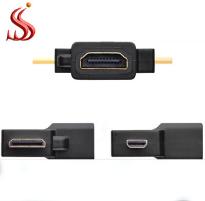 卸売<span class=keywords><strong>2</strong></span> in 1 HD MI女性からミニおよびマイクロHD-MIへの男性コンバータマイクロからミニHD-mi出力オーディオアダプタ - Product Image 2