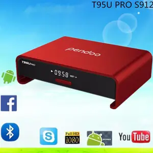 Pendoo T95U Pro S912 2g 16g TV Box con bluetooth tastiera mouse android KODI 17.0 tv box