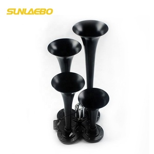 Klaxon d'air chromé de haute qualité, 4 trompettes, pour <span class=keywords><strong>camion</strong></span>, 24v, livraison gratuite - Product Image 5