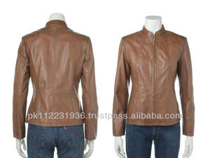 Acogedora chaqueta de invierno de talla grande XL de estilo Vintage para mujer, tela de lana impermeable, cierre de cremallera, Material de cuero relleno de poliéster - Product Image 2