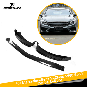 <span class=keywords><strong>S500</strong></span> S550คาร์บอนไฟเบอร์ด้านหน้าแยกริมฝีปากสำหรับ <span class=keywords><strong>Mercedes</strong></span> S Class C217สปอร์ตคูเป้14-18 - Product Image 2