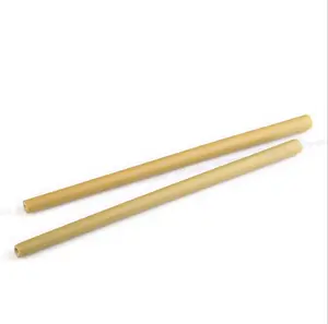Canudos de bambu natural com logotipo do cliente