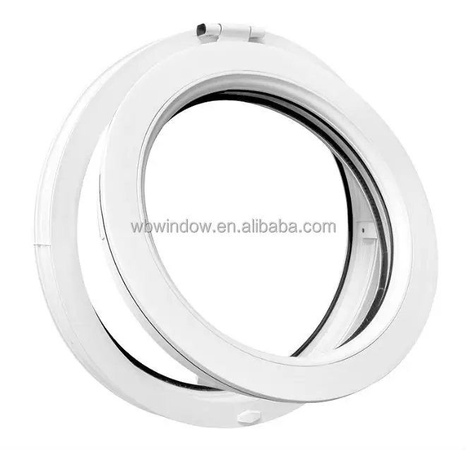 Ventana redonda blanca, ventanas de Pvc fijo especial, comercial, Horizontal, China, marca superior, plástico, ahorro de energía
