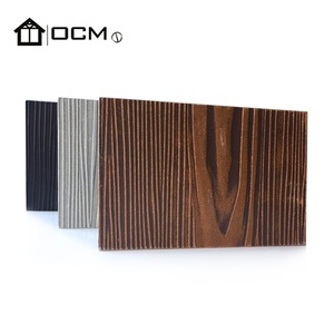 Exterior Siding Waterproof Installing Decorative Exterior Wall Panels Wood Grain Fiber Cement Siding Board