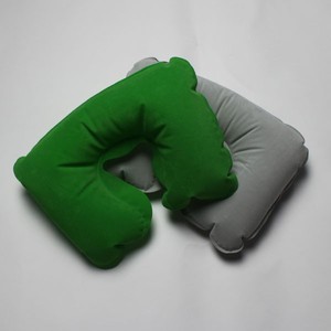 Neck pillow, en forma de u almohada hinchable, custom pvc + pvc flocado inflable travel pillow - Product Image 5