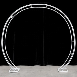 Arche de mariage en métal, robuste, support rond, pour jardin et mariage, arc - Product Image 1