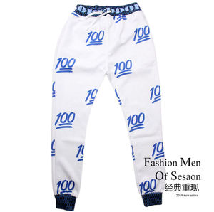 Pantalones de Chándal Basculador Emoji Deporte 3D imprimir loose Pantalones de dibujos animados, moda gimnasio correr deporte - Product Image 3
