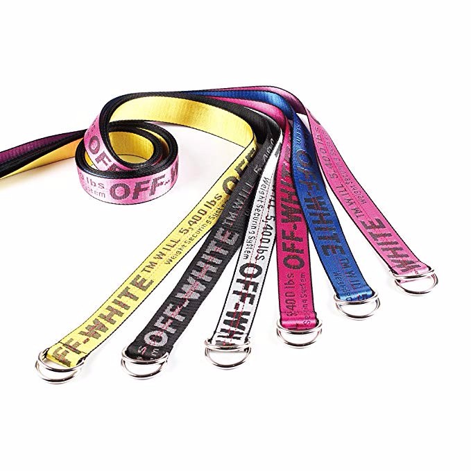 Custom Logo Webbing belt with Double D Ring Weightlifting Jacquard Webbing Belts