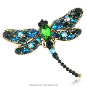 Carino <span class=keywords><strong>Libellula</strong></span> Insetto Spille Per Le Donne Oro-colore Strass di Cristallo <span class=keywords><strong>Spilla</strong></span> Camicetta Calda Sciarpe Clip Pins Mujer Wedding Bijoux - Product Image 2