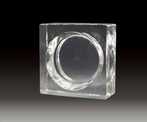 Khối Thủy Tinh Phật Sơn Chất Lượng Hàng Đầu Khối Thủy Tinh Trong Suốt 190Mm * <span class=keywords><strong>80Mm</strong></span> Có Lỗ - Product Image 2