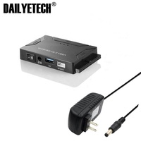 USB 3,0 a SATA IDE ATA adaptador de datos 3 en 1 para PC portátil de 2,5 "3,5" HDD disco duro con el poder