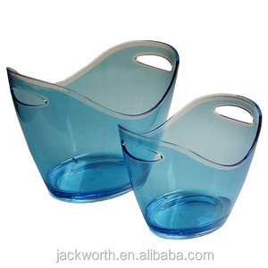 Seau à glace écologique en plastique pour vin avec poignée - Product Image 6