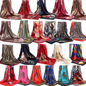 柔软动人的Babushka雪纺真丝围巾包裹RUNMEIFA围巾热卖西藏印花，西藏制造妇女长CN; 哲 - Product Image 6