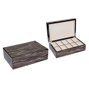 Tùy Chỉnh Trung Bình Chất Lượng Cao Độc Đáo 10 Slots Xem Strap Trường Hợp Veneer Gỗ Biểu Tượng Tùy Chỉnh Hộp Đồng Hồ Với Gối Và Ổ Khóa - Product Image 1