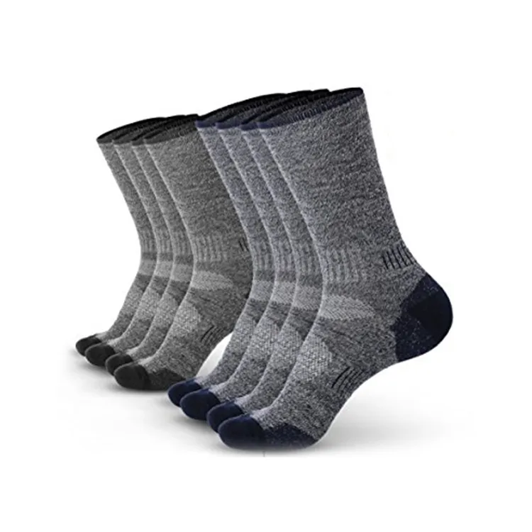 grey wool socks with stripe thick winter heated hiking socks alpacas cashmere merinos wool Acrylic work sock for men