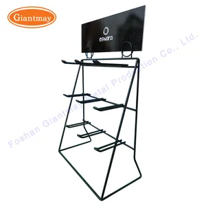 2 row metal shop hair extension display stand holder with hook