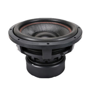 Nouveau design en aluminium subwoofer avec cône en fiber de carbone double 2/4 ohm bobine 800 w rms alimenté voiture audio haut-parleur d'extrêmes graves 12 pouces