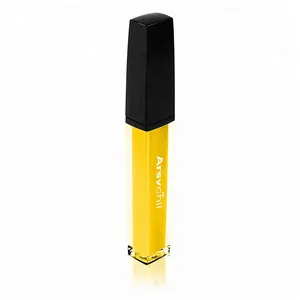 Oem brilhante batom longa duração, gloss labial neon diamante glitter amarelo