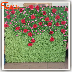 Stylisé <span class=keywords><strong>en</strong></span> plastique artificielle <span class=keywords><strong>herbe</strong></span> mur artistique romantique artificielle fleur de mur de décoration - Product Image 1