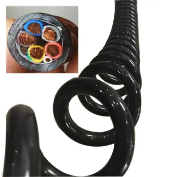 Hélice de bobinado cable rizado 3 core 0,75 mm2 cable en espiral