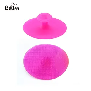 Belifa wholesale easy to carry silicone travel face facial cleaning cleansing brush and silicone pad