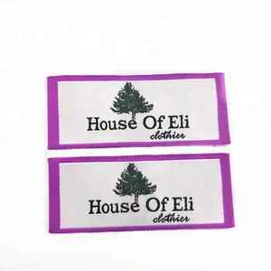Free samples sew in clothing labels cheap custom woven labels