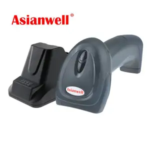 Lower price supermarket 1d laser wireless barcode scanner with receiver base