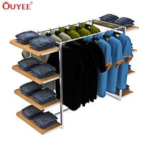 Garment Shop <strong>Used</strong> Counter Furniture Metal Brass Gondola <strong>Display</strong> Shelf <strong>Clothing</strong> <strong>Rack</strong> for <strong>Retail</strong> Store - Product Image 3