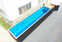 Topk — conteneur expédition pré-assemblée, piscine personnalisée pour toutes les tailles, 2021