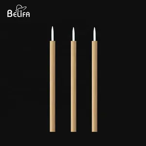 Belifa eco-friendly bamboo handle disposable eyeliner brush