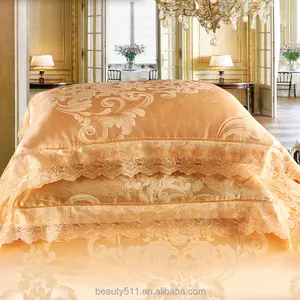 Ensembles de literie en satin blanc personnalisé 100% coton, draps de lit d'occasion pour hôtel étoile BSS0601