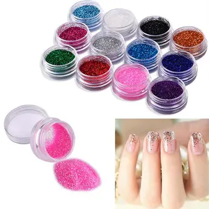 Poudre à paillettes acryliques pour ongles, 12 couleurs, art de décorer les ongles en 3D, livraison gratuite, populaire