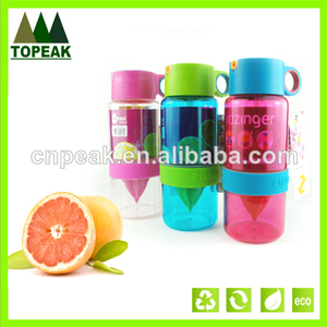 libre de bpa 480ml niño de jugo de limón botella de agua con paja tritan botella de agua de cítricos zinger - Product Image 1