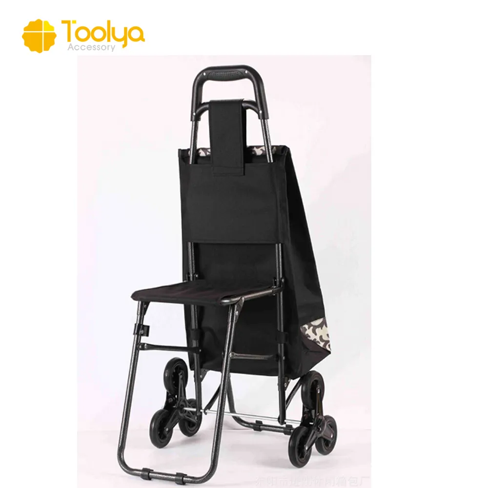 Promotional portable 2 wheels,3 wheels shopping trolley