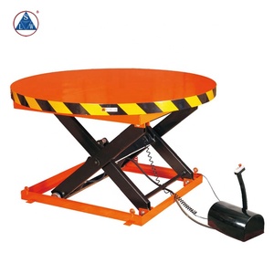 Electric <strong>rotating</strong> scissor <strong>lift</strong> <strong>table</strong> motor SLWCT 1000kg powered ce 12 months ral1023 tracffic yellow - Product Image 1