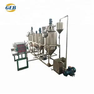 Máquina de refinación de aceite de soja equipo de refinería de aceite de palma crudo