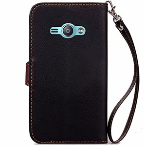 Luxury PU Leather Folio Wallet Lật Trường Hợp Bìa Được Xây Dựng Trong Thẻ Slots Cho Samsung Galaxy <span class=keywords><strong>J1</strong></span> <span class=keywords><strong>Ace</strong></span> - Product Image 3