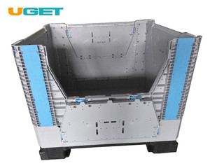 Ağır sanayi HDPE plastik palet tekerlekler ile istiflenebilir büyük katlanabilir katlanabilir ODM ve OEM tedarikçisi - Product Image 1