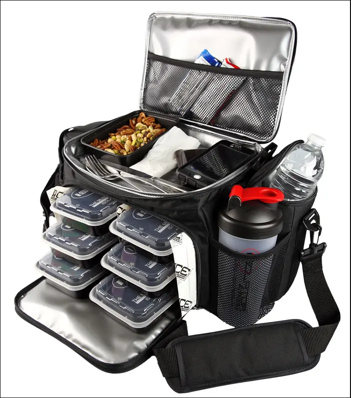 6 Pack Meal Man Fitness Food Prep Bags Backpack