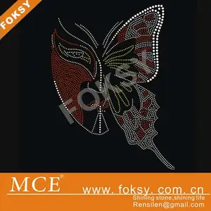 Бабочки со стразами исправление мотив для одежды-foksybutterfly узор со стразами исправление мотив для одежды