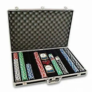 Vendita Calda In Alluminio Personalizzato Carte Da Gioco di Caso Per Caso Chip Poker Casino Chip