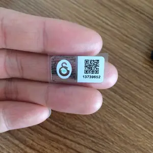 Personalizado de vinilo/PET/PP/PE/papel de código QR de seguridad etiqueta engomada de la etiqueta