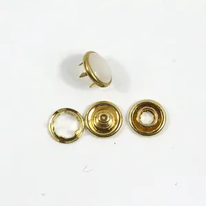 High Quality Customized Pearl Metal Ring Snap Button For Clothing