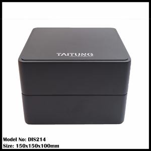 luxury men's 2025 leather pattern metal <b>plate</b> <b>stitching</b> watch box - Product Image 2