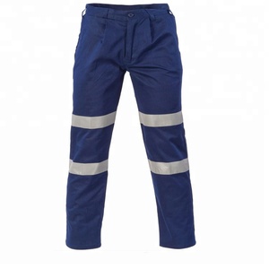 OEM <span class=keywords><strong>blu</strong></span> <span class=keywords><strong>navy</strong></span> <span class=keywords><strong>cargo</strong></span> <span class=keywords><strong>pantaloni</strong></span> da lavoro di cotone impermeabile <span class=keywords><strong>pantaloni</strong></span> da lavoro con nastro riflettente - Product Image 5