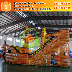 Juegos barco piratas castillo inflable con tobogan - Product Image 6
