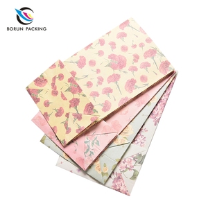 Portable Flower Printing Paperboard Gift <strong>Bag</strong> for <strong>Party</strong> Wedding Lolly <strong>Favour</strong> - Product Image 2