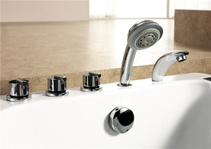 Bañera de hidromasaje 2 personas interior acrílico Acero inoxidable calentador bañera masaje térmico turmalina masaje <span class=keywords><strong>cama</strong></span> fibra de vidrio independiente - Product Image 2